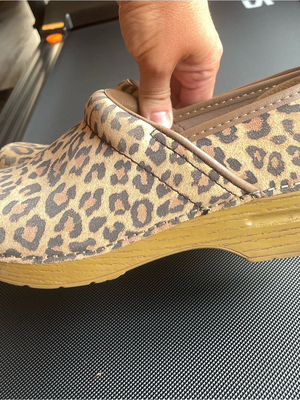 Dansko Leopard-Print Slip-On Clog in Tan and Brown - Picture 3 of 5